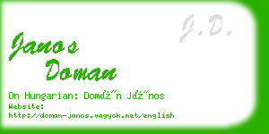 janos doman business card